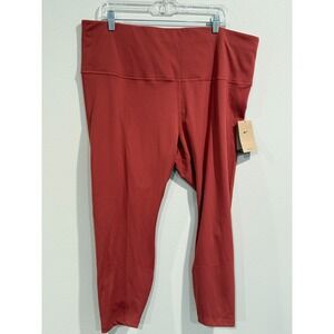 Nike Training 7/8 Leggings Womens 3XL Brown Stretch High Rise Tight-Fit Athletic